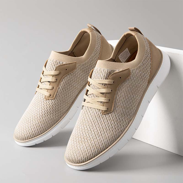 Men's Lightweight Non-Slip Mesh Sneakers - SAND - 5